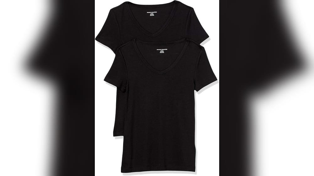 best amazon essentials v neck t shirt for women